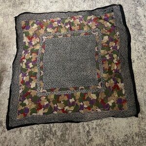 Floral Patterned Silk Scarf